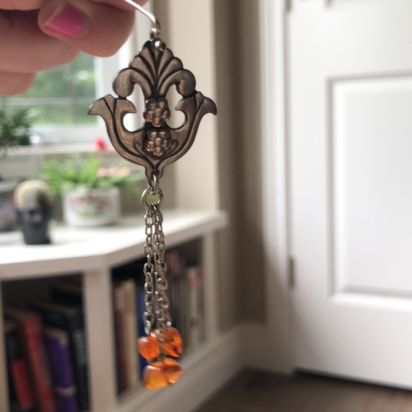 Vintage Amber Stick Pin - Picture 3 of 3